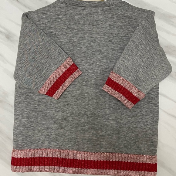 Gucci Toddler Girls Gray Cat Sweatshirt with hanger - Picture 3 of 6